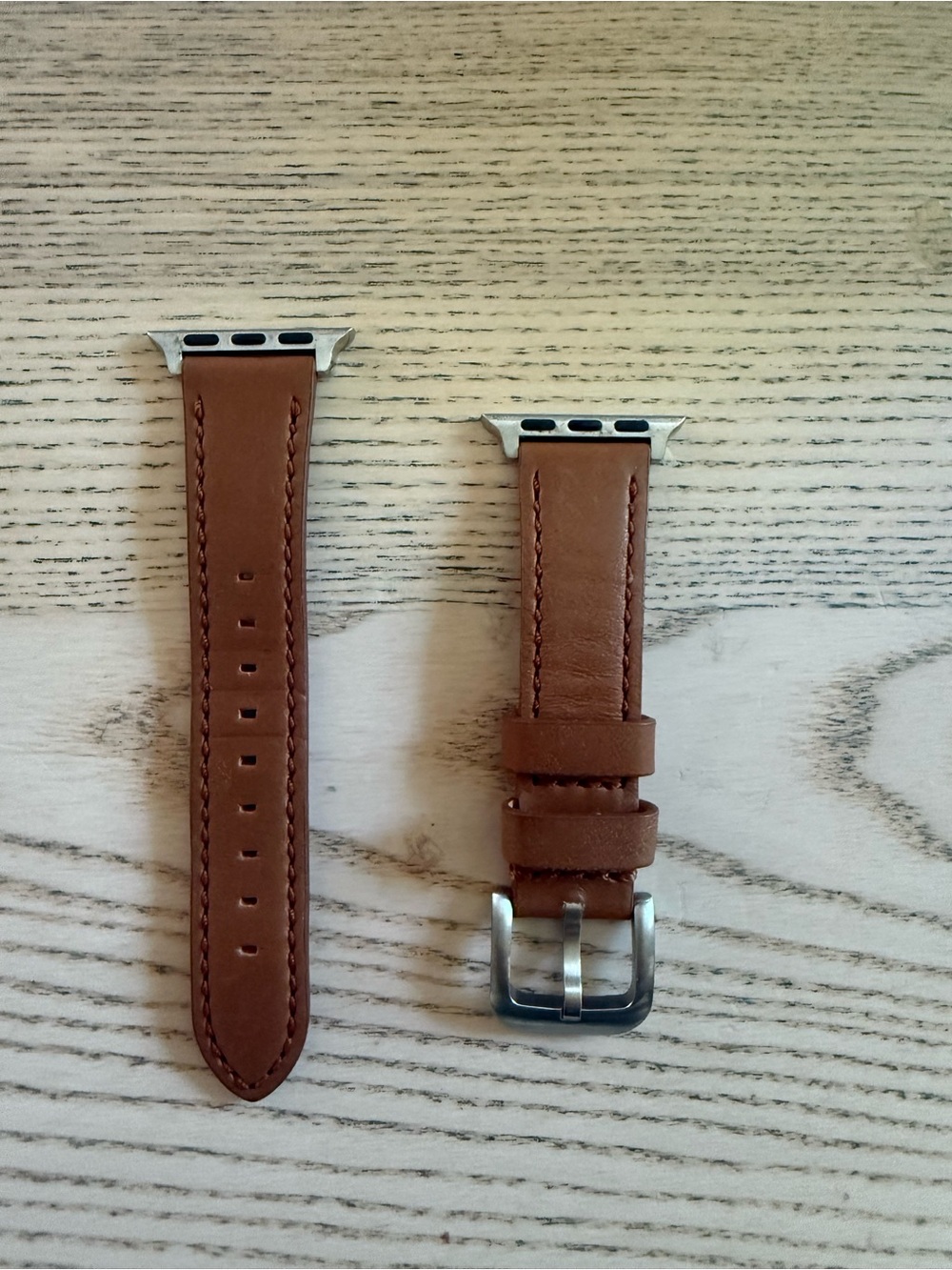Shinola Brown Leather Apple Watch Band